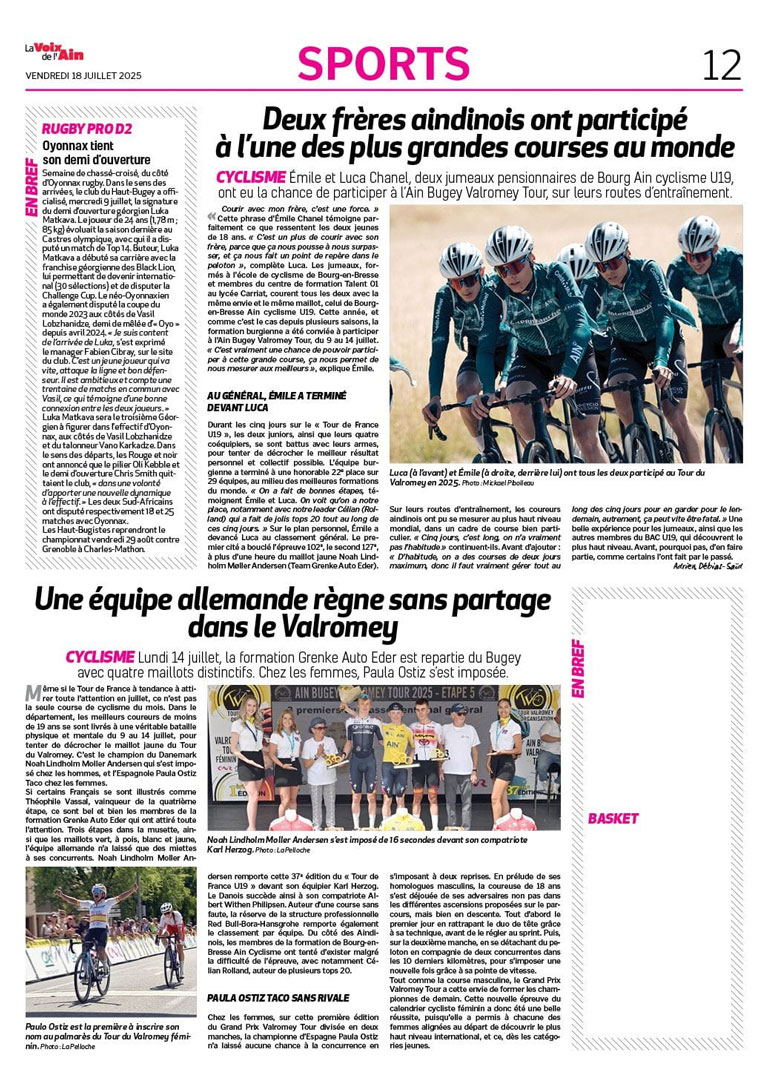 Deux freres aindinois ont participe a l une des plus grandes courses au monde